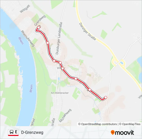 E Bus Line Map