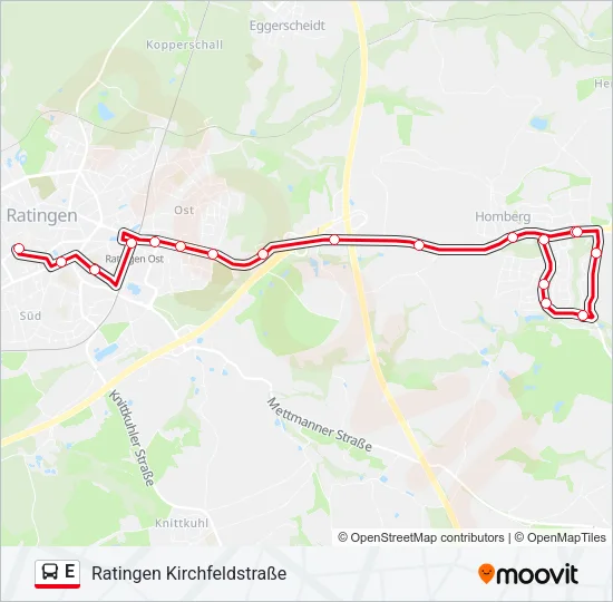 E Bus Line Map
