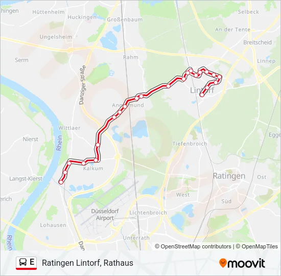 E Bus Line Map