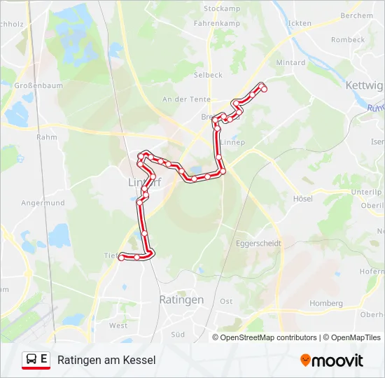 E Bus Line Map