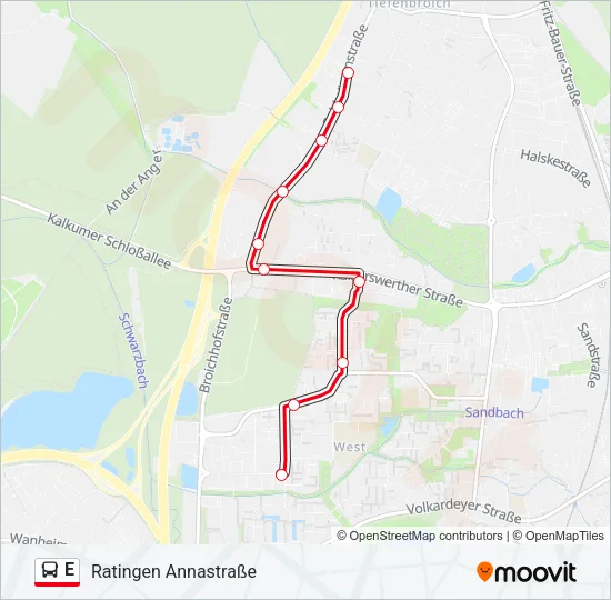 E Bus Line Map