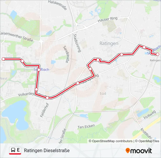 E Bus Line Map
