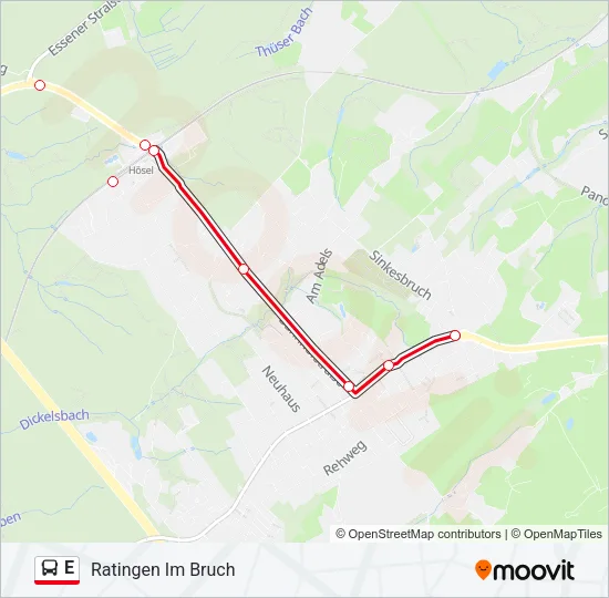 E Bus Line Map