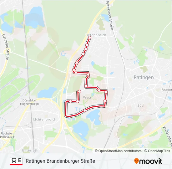 E Bus Line Map