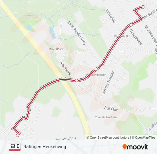 E Bus Line Map