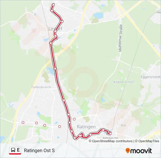 E Bus Line Map