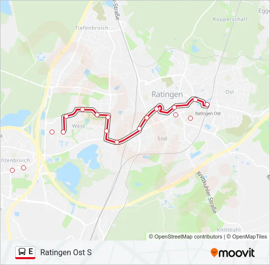 E Bus Line Map