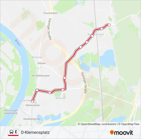 E Bus Line Map