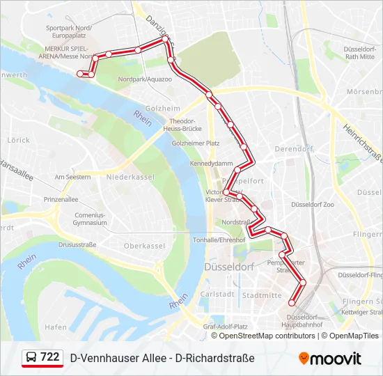 722 Bus Line Map