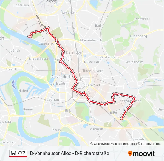 722 Bus Line Map