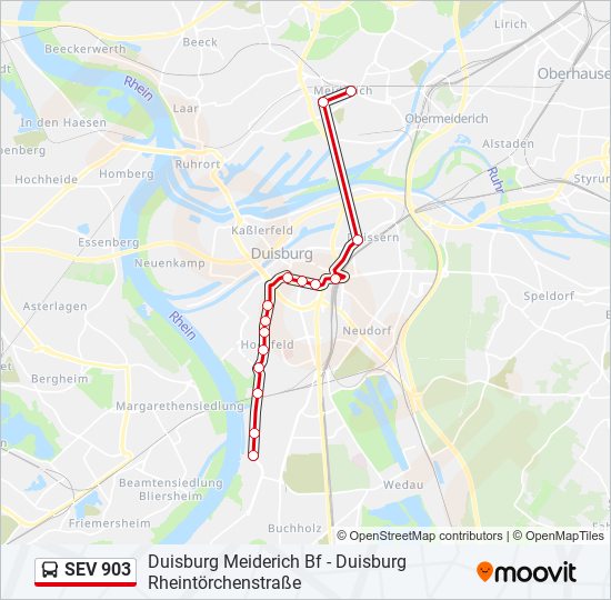 SEV 903 bus Line Map