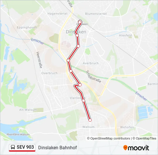 SEV 903 Bus Line Map