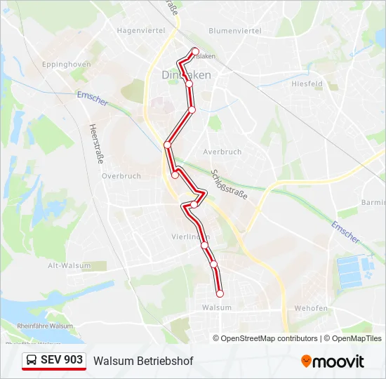SEV 903 Bus Line Map