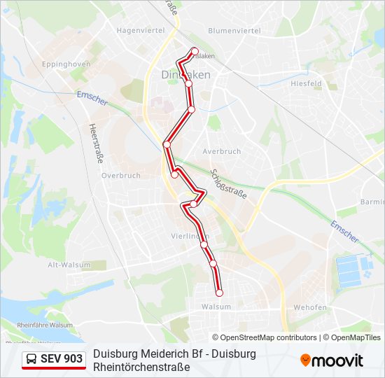 SEV 903 bus Line Map