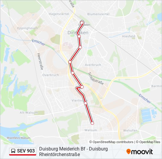 SEV 903 bus Line Map