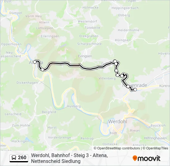 260 Bus Line Map