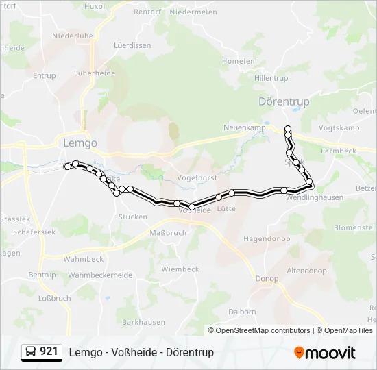 921 Bus Line Map