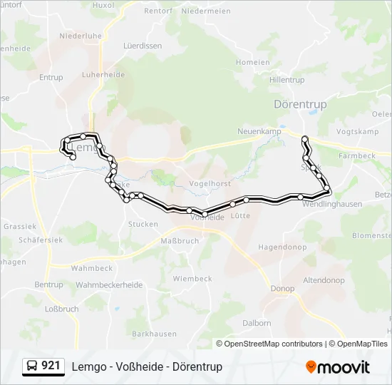 921 Bus Line Map