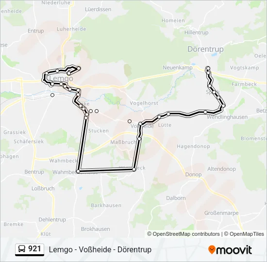 921 Bus Line Map