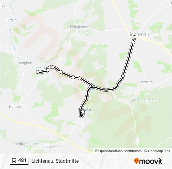 Buslinie 481 Karte