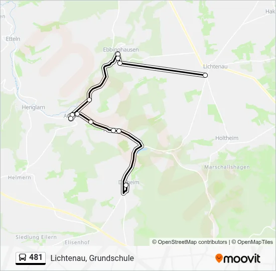 481 Bus Line Map