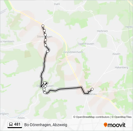 481 Bus Line Map