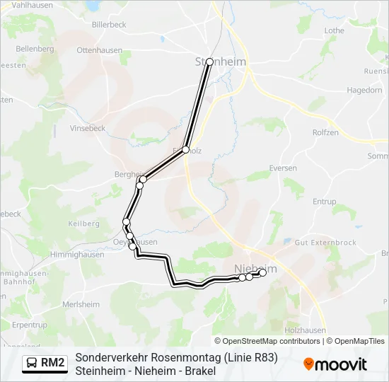 RM2 Bus Line Map