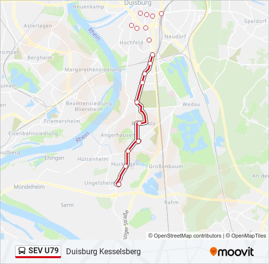 SEV U79 bus Line Map