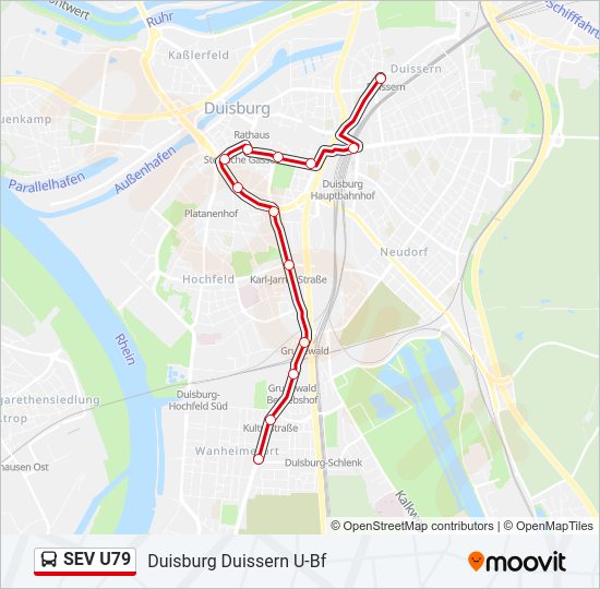 SEV U79 Bus Line Map