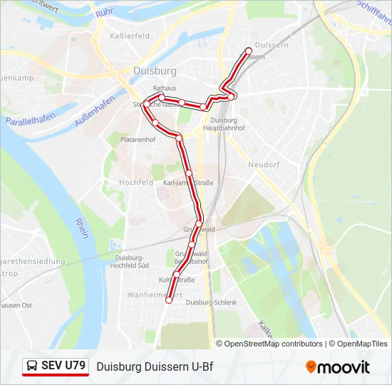 SEV U79 Bus Line Map