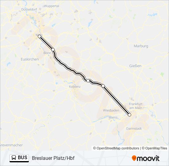 Автобус BUS: карта маршрута