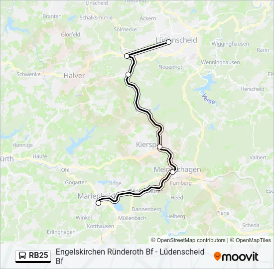 RB25 Bus Line Map
