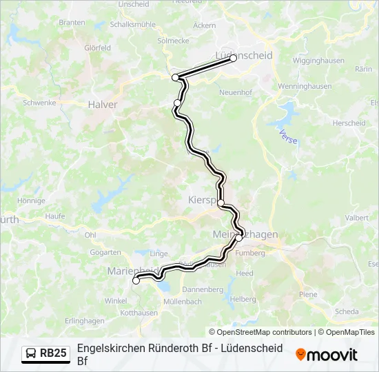RB25 Bus Line Map