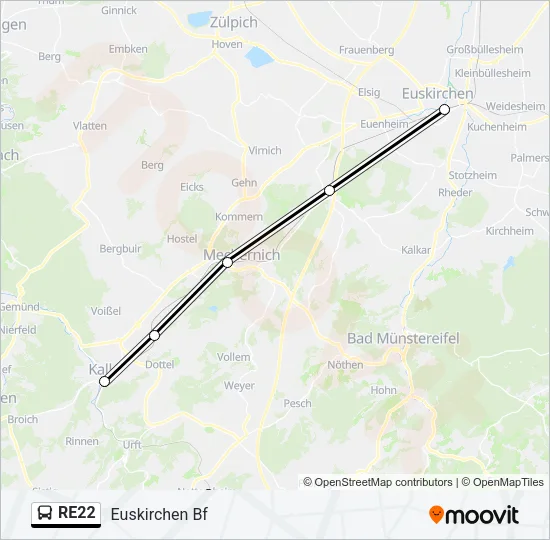 RE22 Bus Line Map