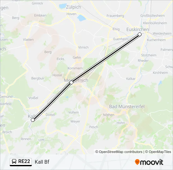 RE22 Bus Line Map