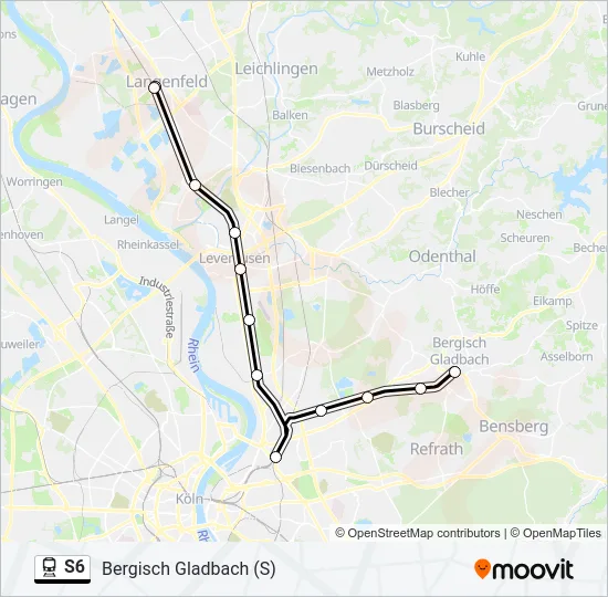 S6 Train Line Map