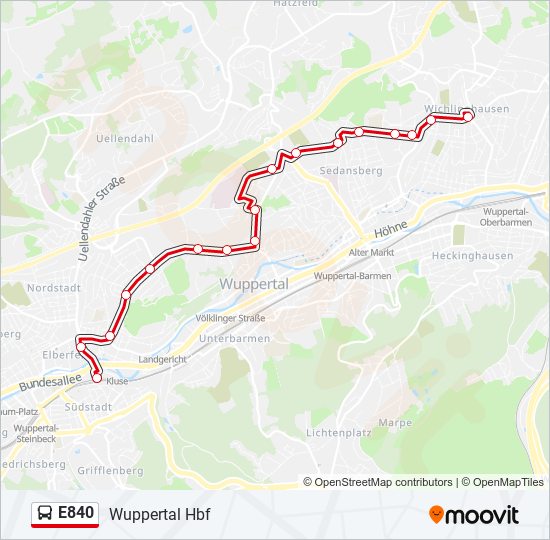 E840 bus Line Map