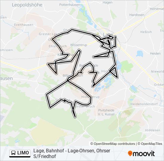 LIMO bus Line Map