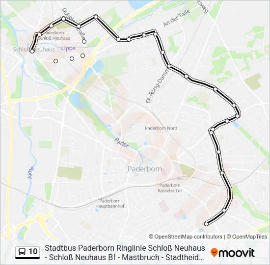10 Bus Line Map
