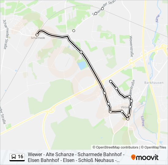 16 Route: Schedules, Stops & Maps - Pb-Wewer, am Zollhaus (Updated)