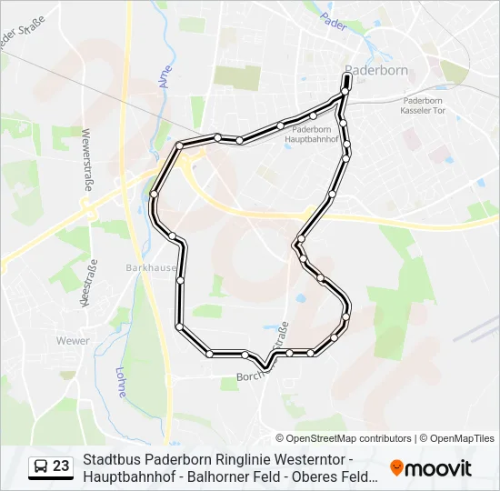 23 Bus Line Map