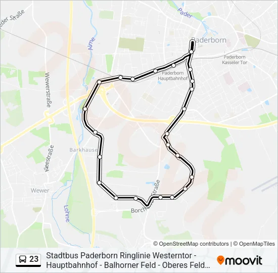 23 Bus Line Map