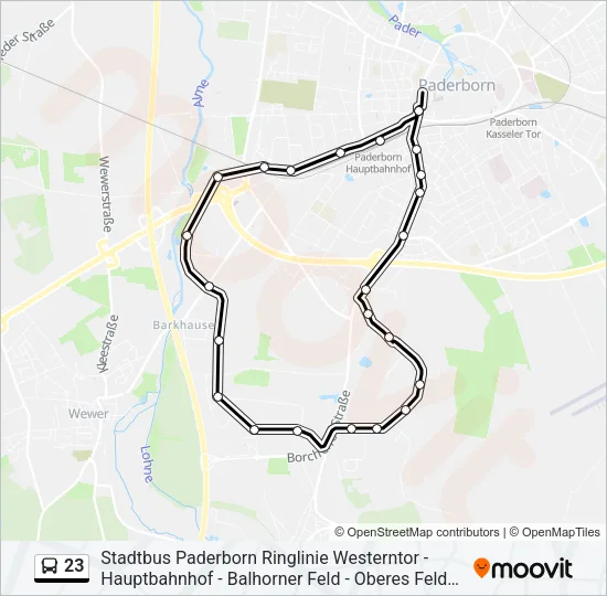 23 Bus Line Map