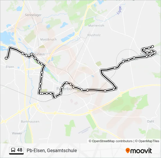 48 Bus Line Map