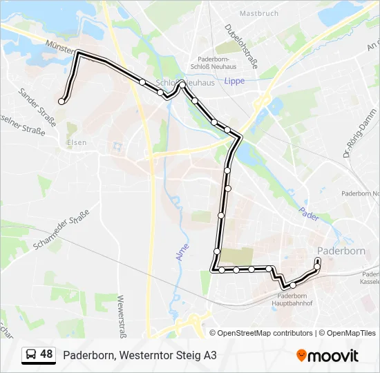48 Bus Line Map