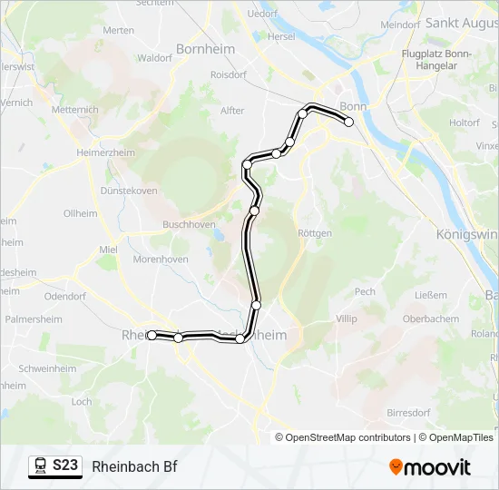S23 Train Line Map
