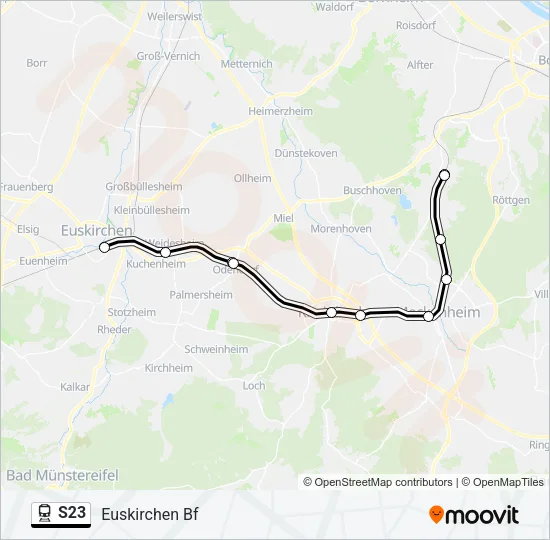 Bahnlinie S23 Karte