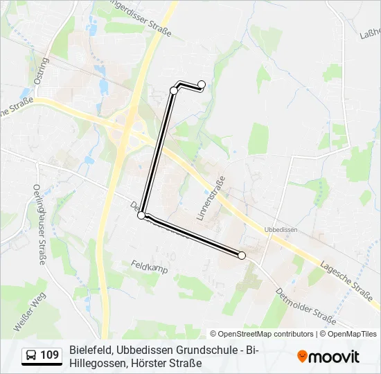 109 Bus Line Map