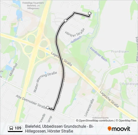 109 Bus Line Map
