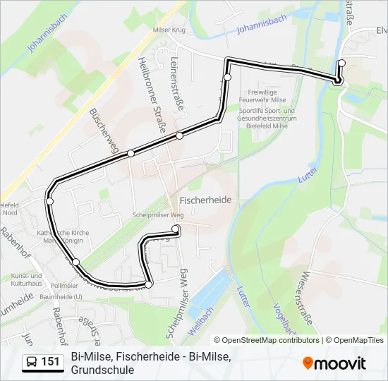 151 Bus Line Map